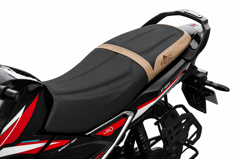 FEGO Cruise Seat Cover Cushion for Hero Glamour Black/Beige
