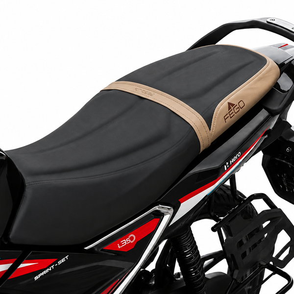 FEGO Cruise Seat Cover Cushion for Hero Glamour Black/Beige