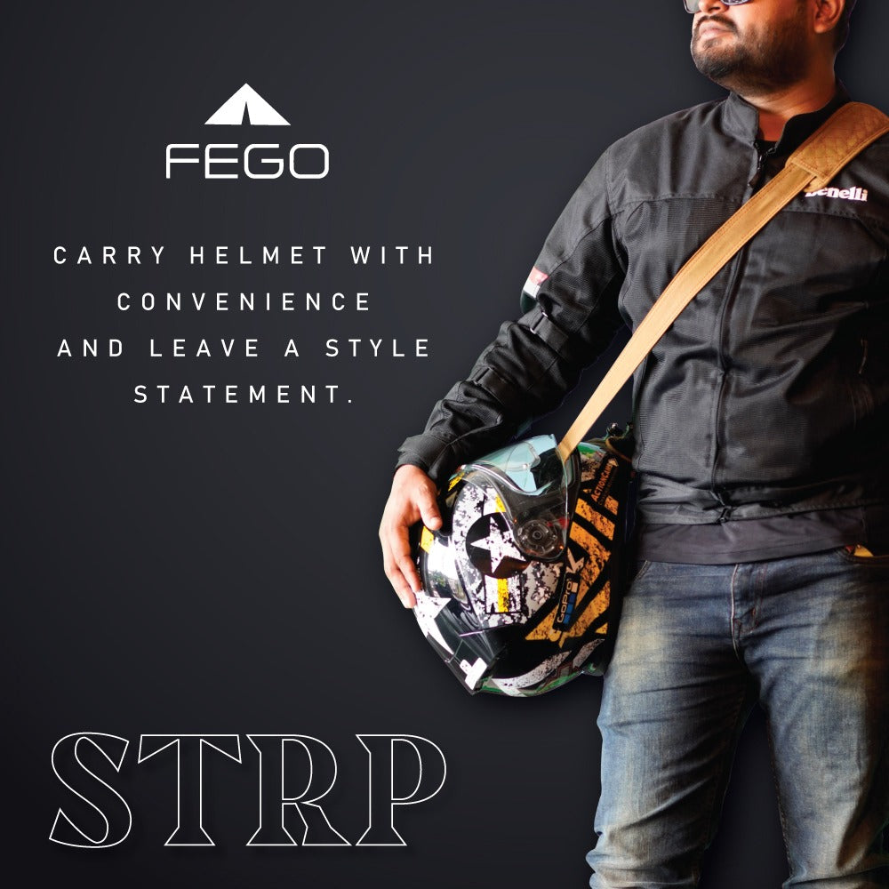 FEGO STRP Helmet Carrier Strap with Hand Gloves Holder